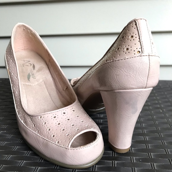 A2 by Aerosoles Pink Patent Peep-toe Heels - Picture 6 of 7